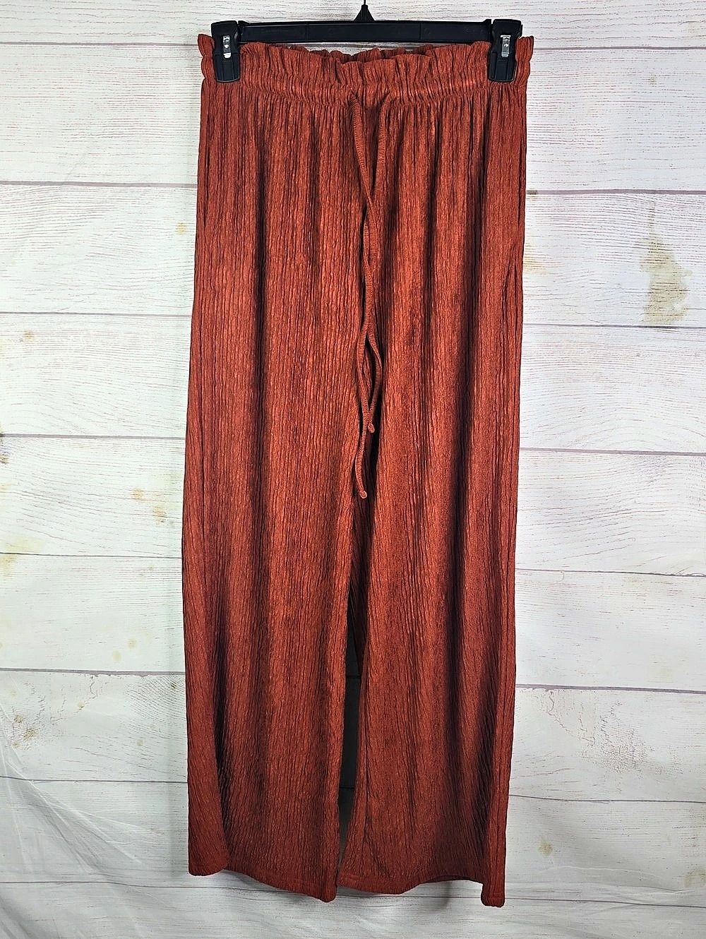 Samefar Wide Leg Pants in Reddish Brown Size Medium NWT